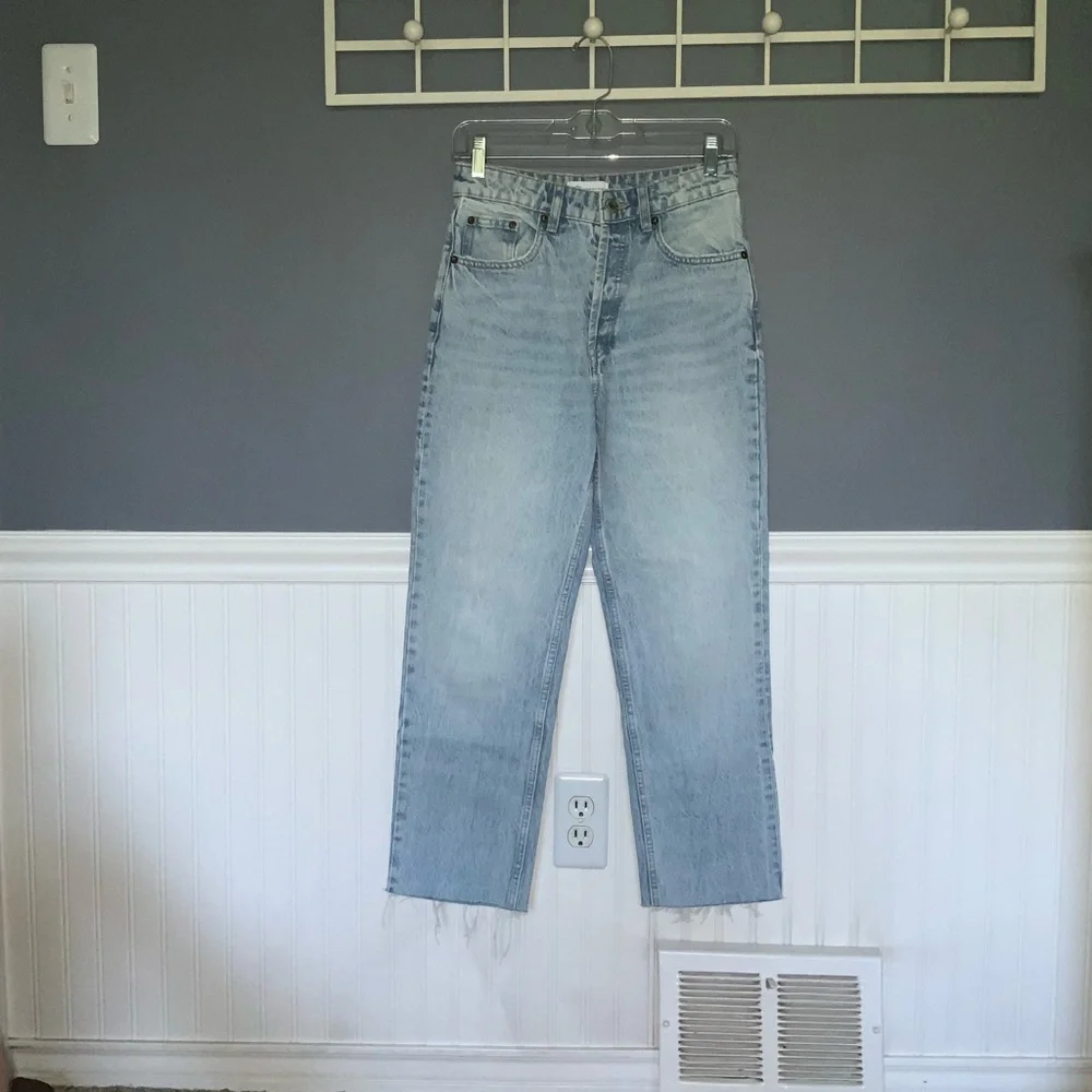 High Rise Straight Leg Jean - Picture 1 of 3